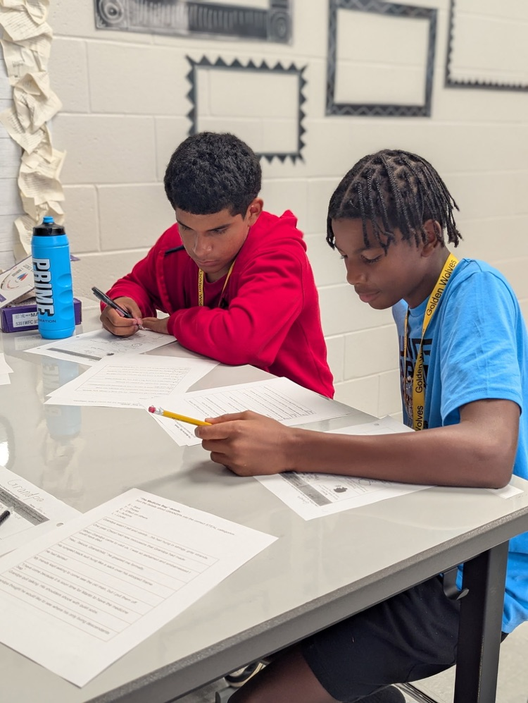 kids working in on writing