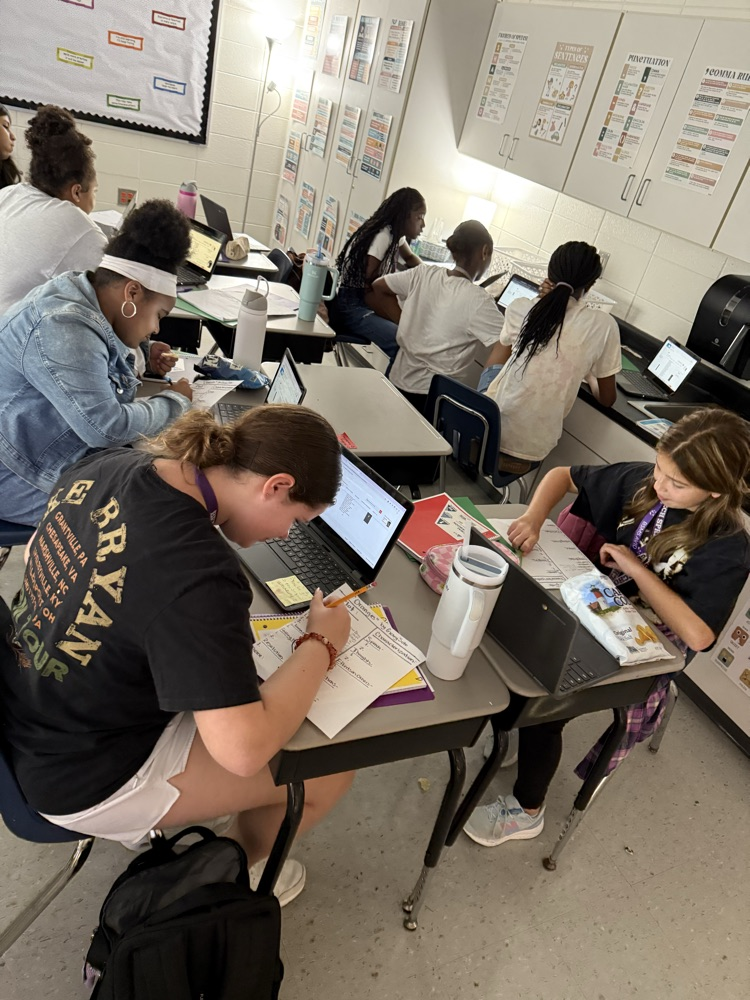 students working