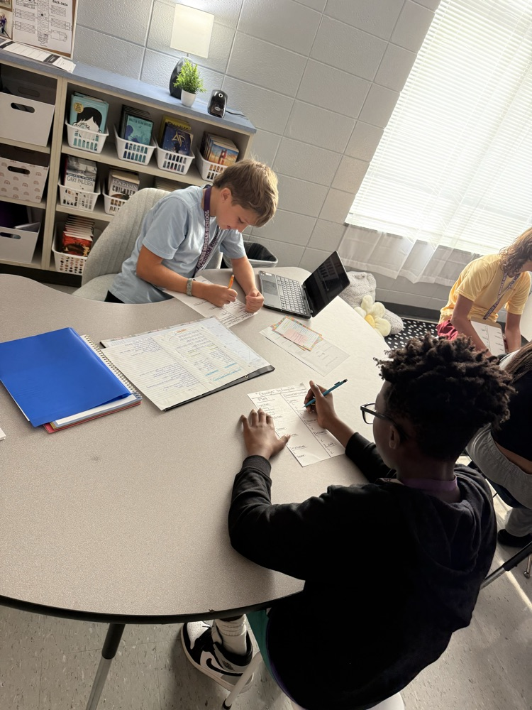 students working