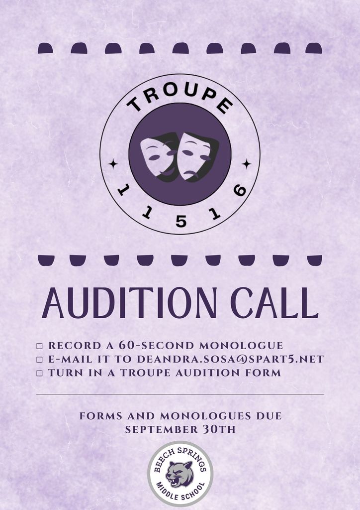 theatre troupe auditions