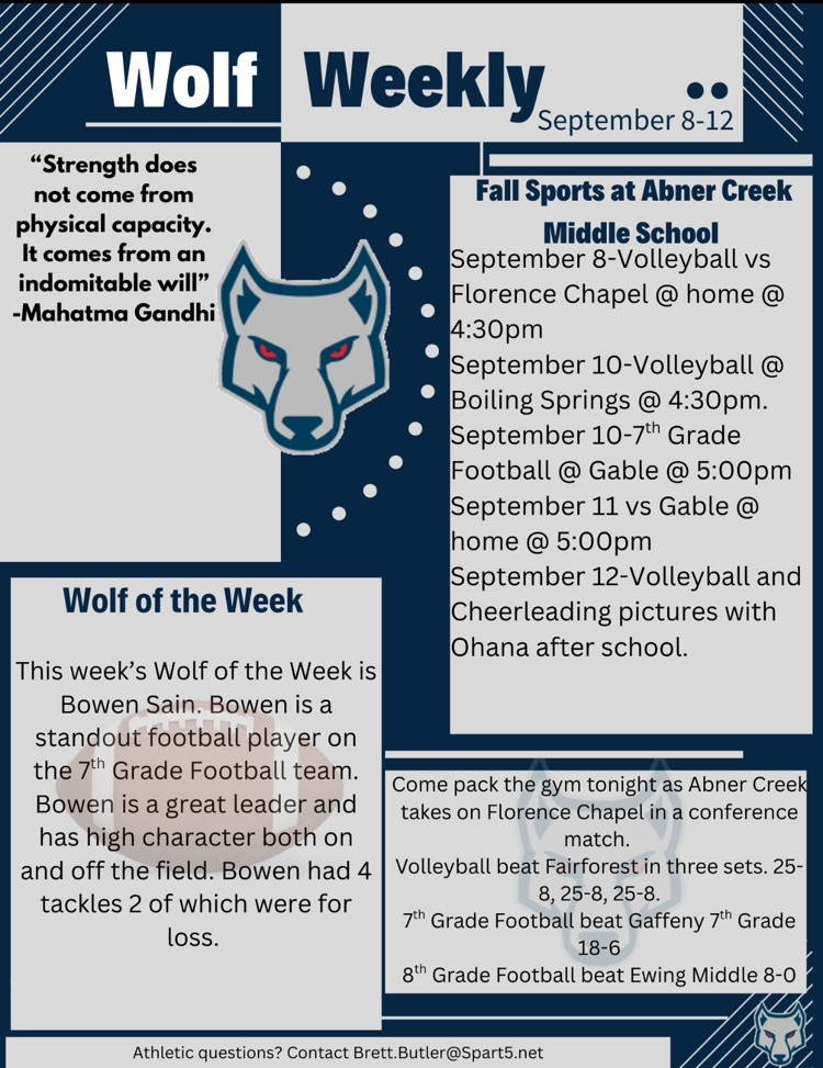 Athletic department newsletter
