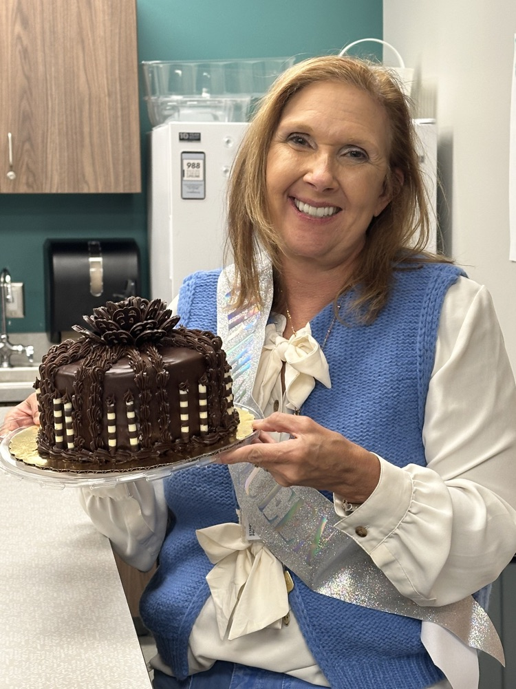 Dr Hall and her cake