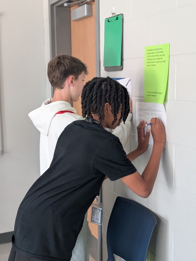 students working on writing