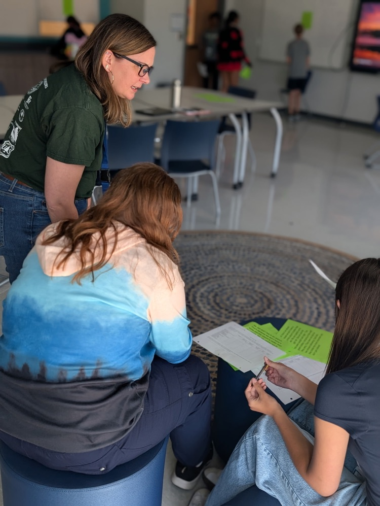 students working on writing