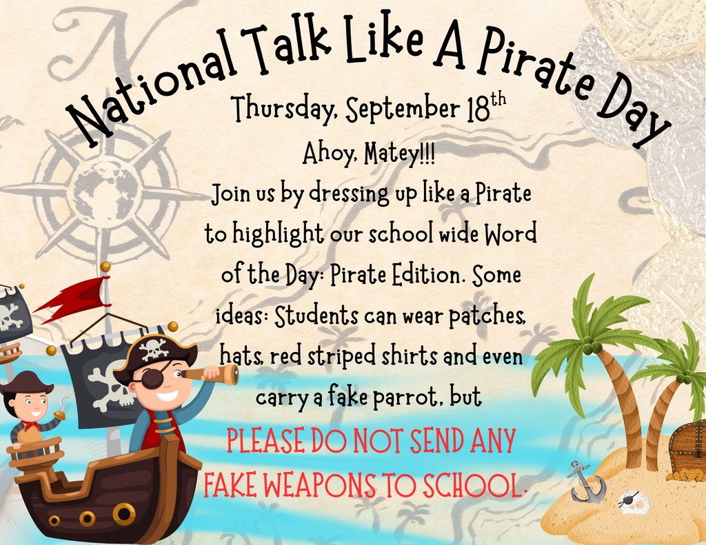 National Talk Like a Pirate Day Flyer