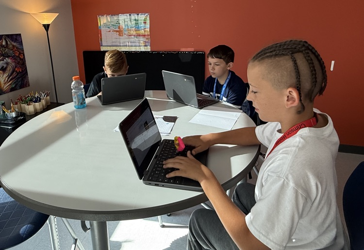 students working on computers 