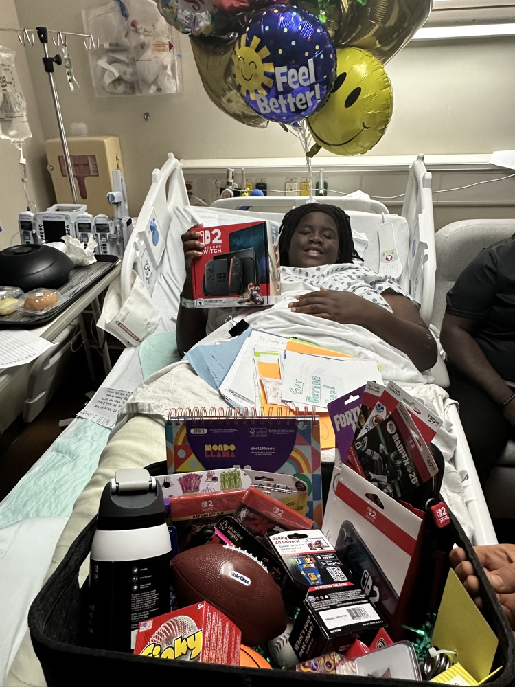 Charles at the hospital 