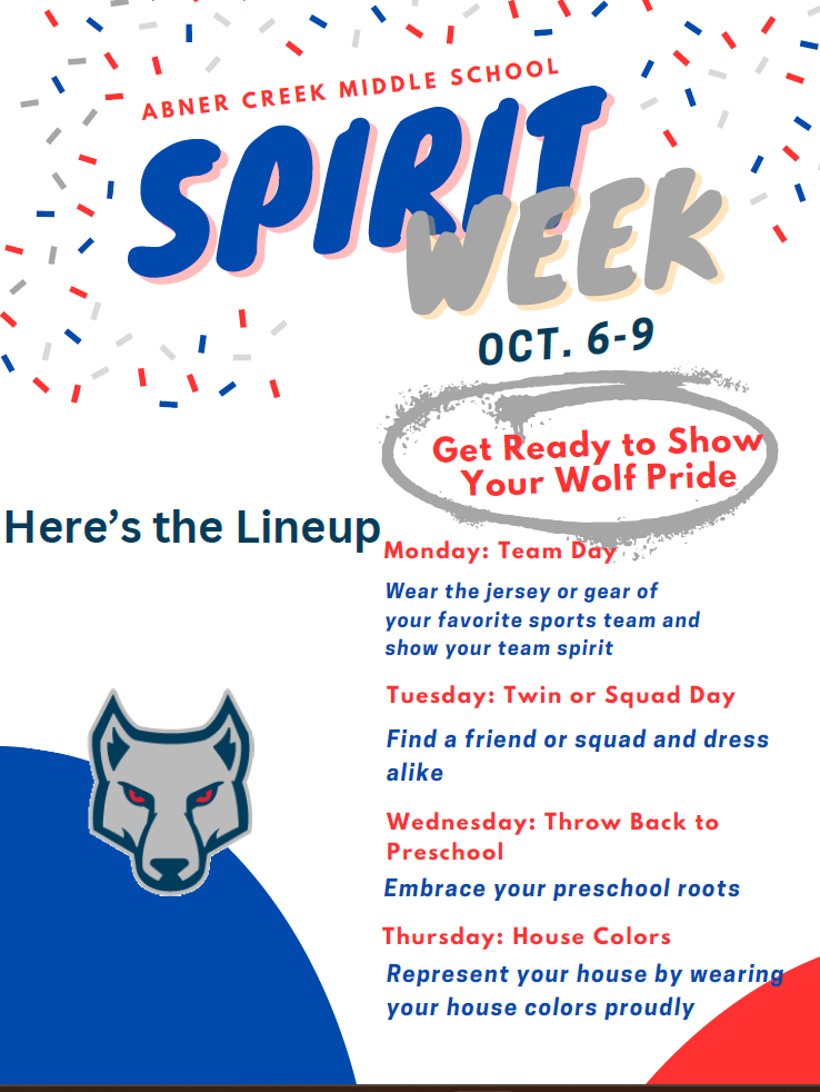 spirit week poster