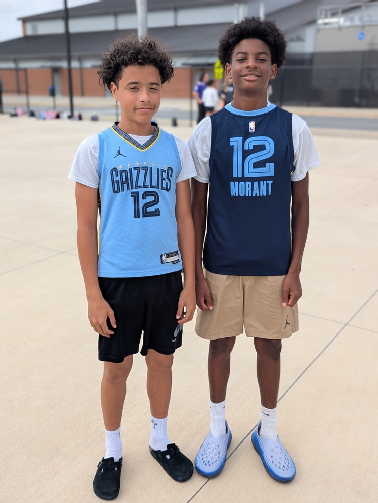 students dressed in team gear
