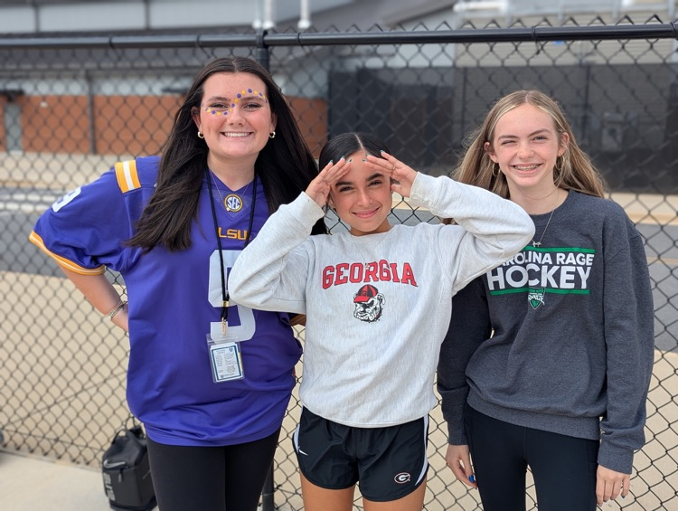 students dressed in team gear