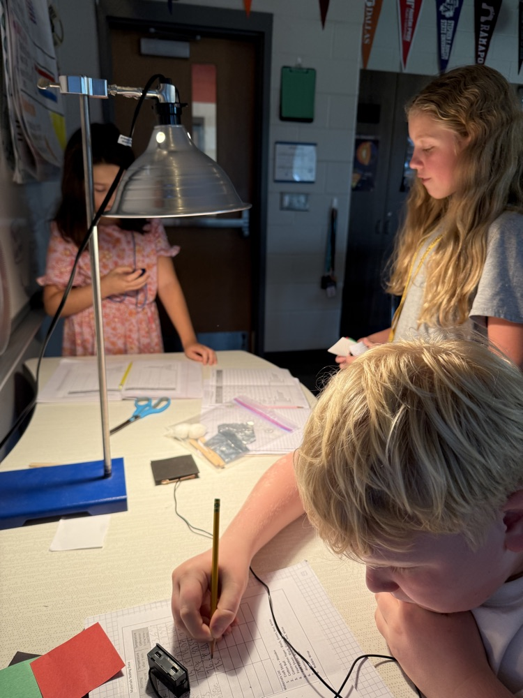 kids in science class
