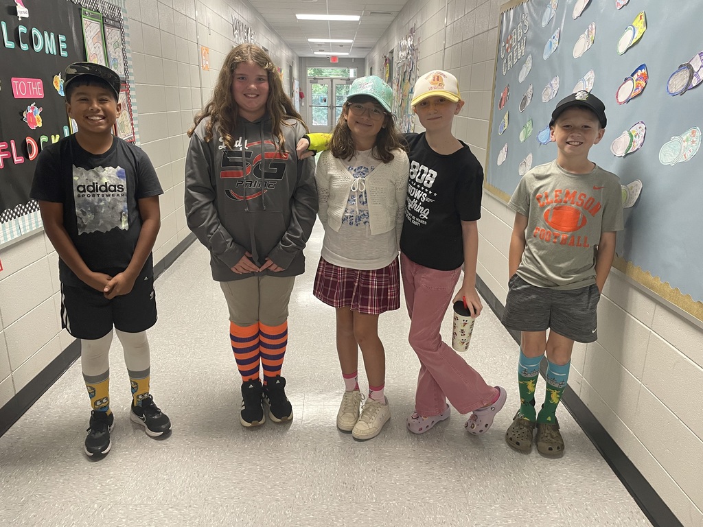 Mrs. Cobb's class rocked their wacky socks and hats today