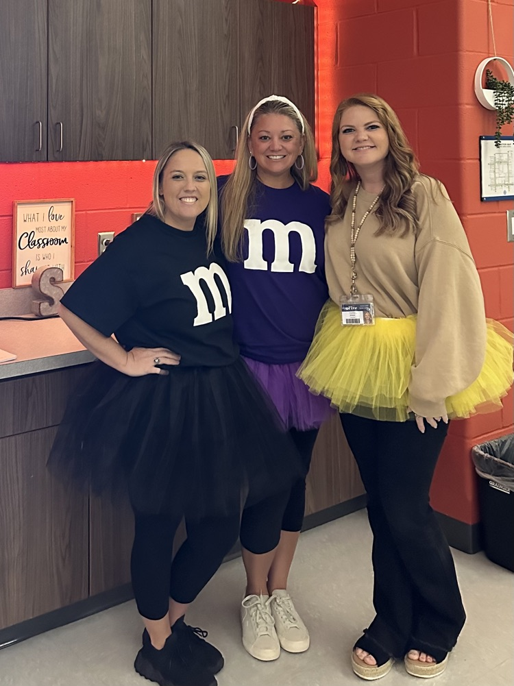 kids and teachers wearing house colors