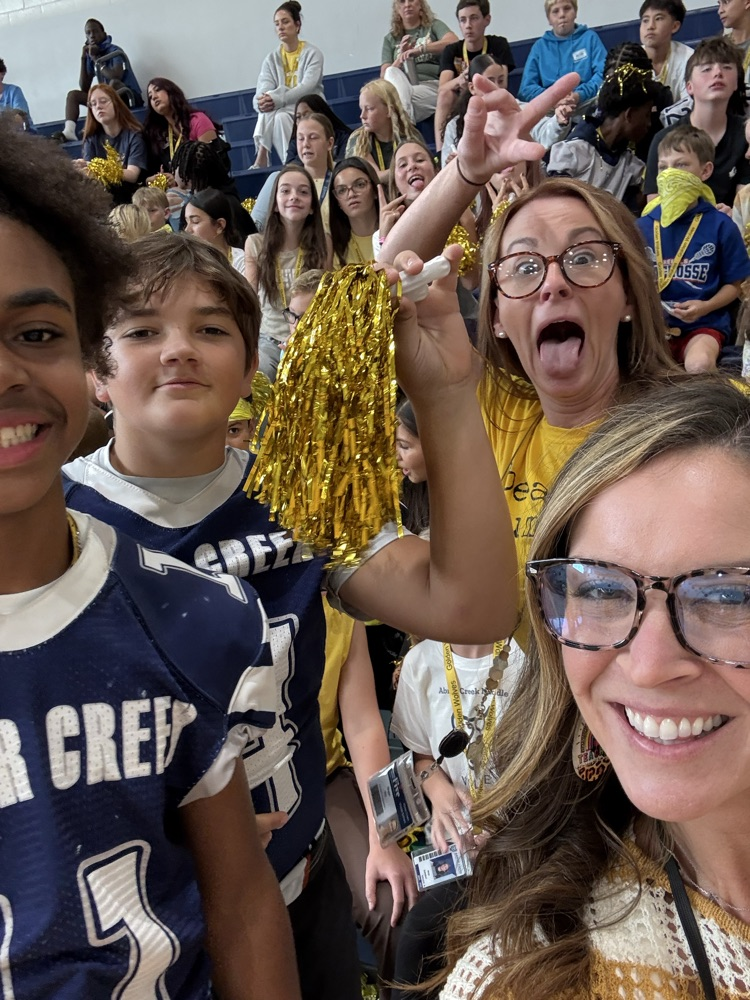 kids and teachers at the pep rally