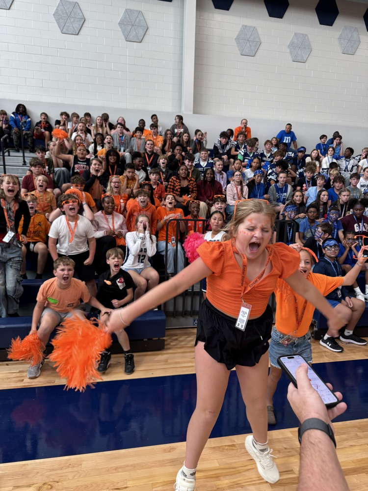 kids and teachers at the pep rally