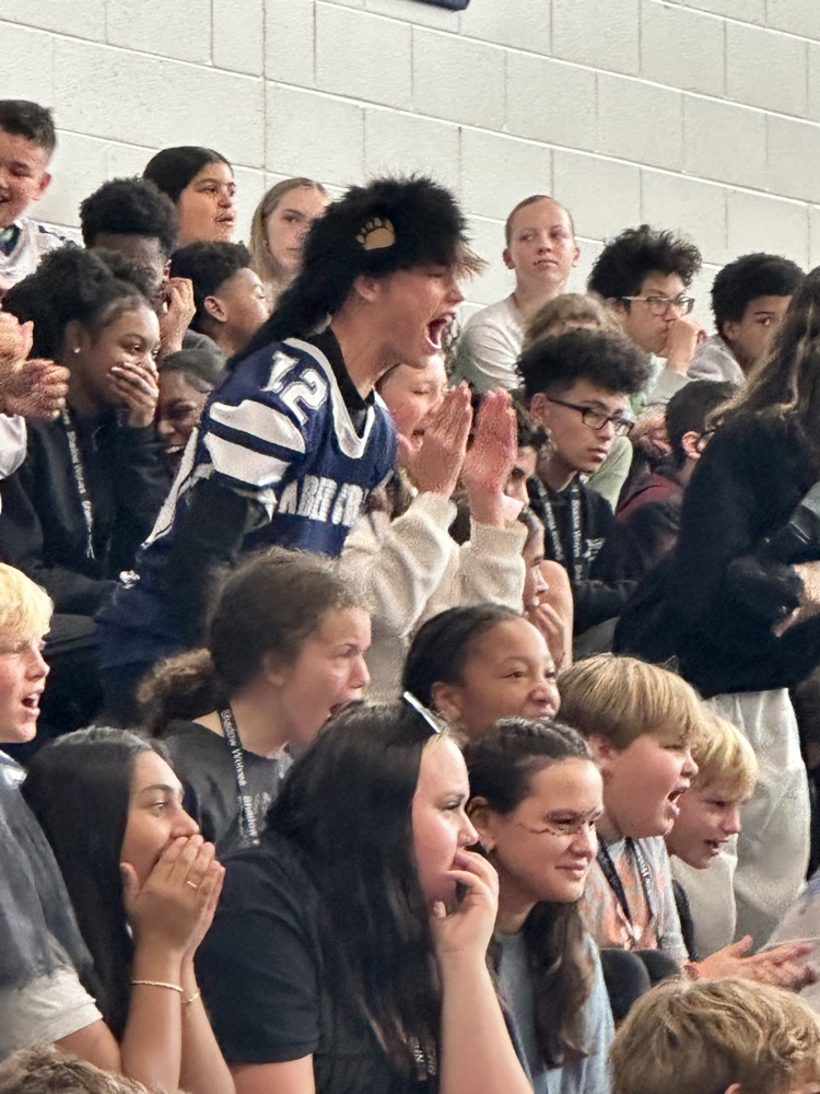 kids and teachers at the pep rally