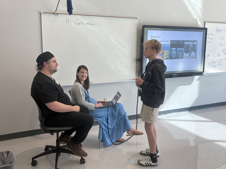 Dentist with students