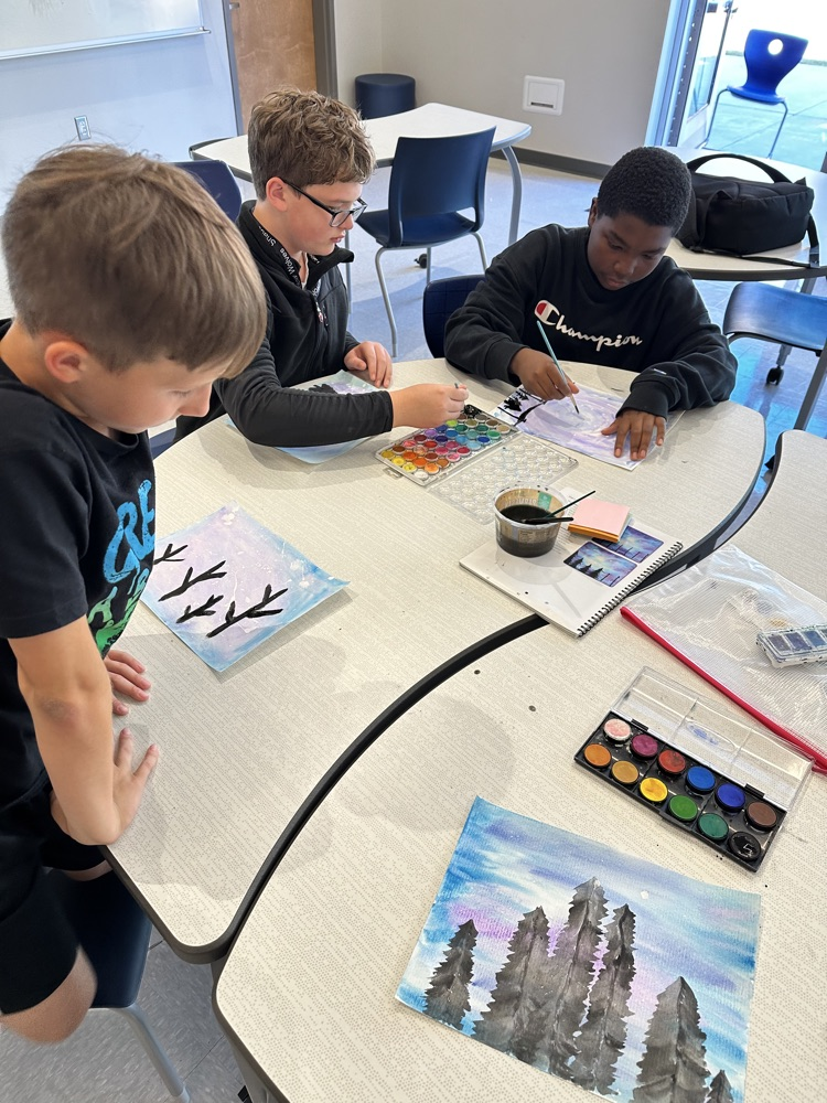 kids doing art