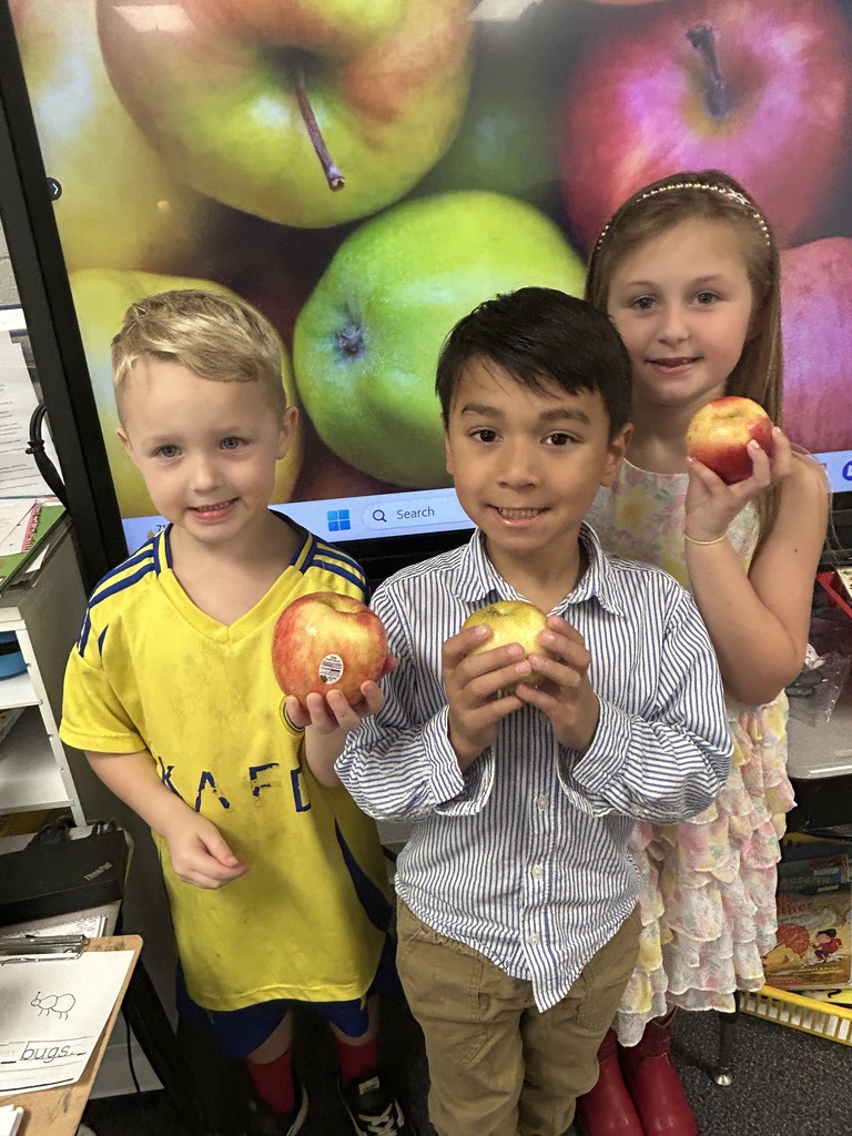 Mrs. Harrington's class read about apples and studied their life cycle