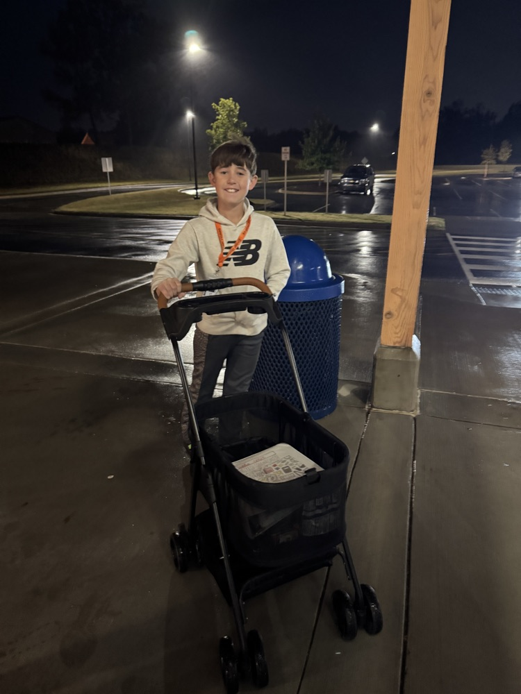 kids with funny items carrying their books