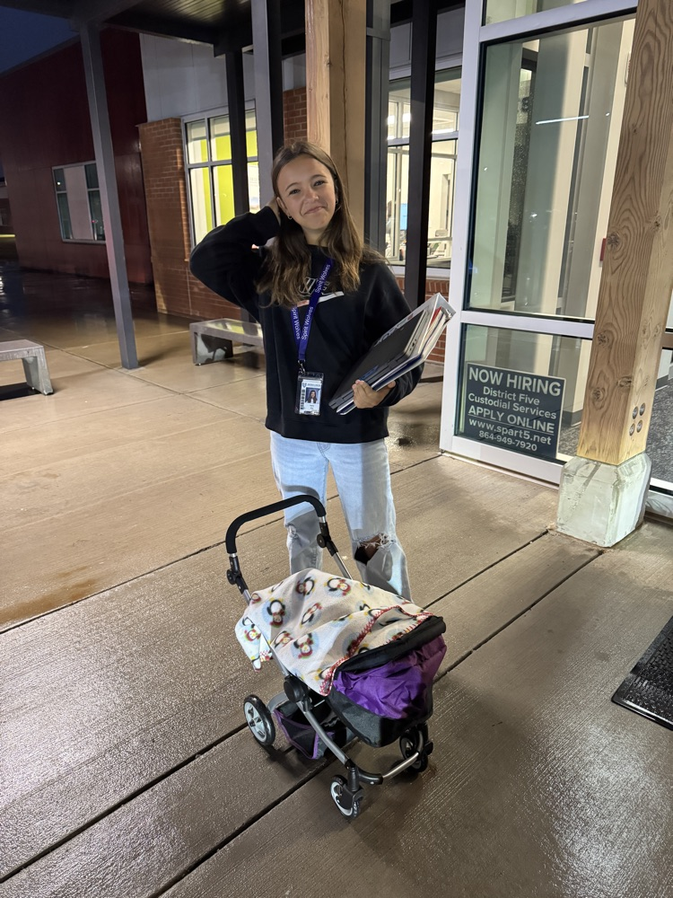 kids with funny items carrying their books
