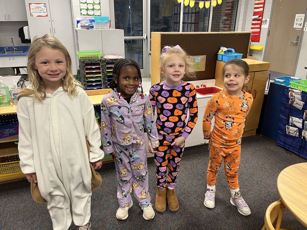 students in pjs