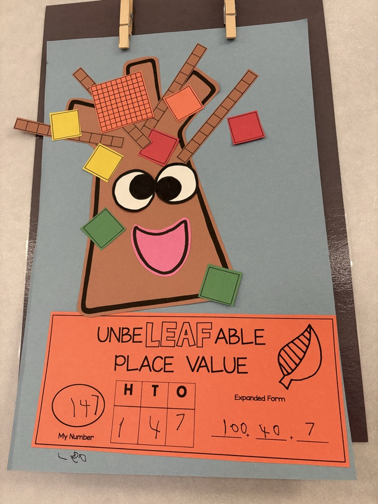 We are falling in love with place value in Mrs. Cleveland’s class. 🍂♥️