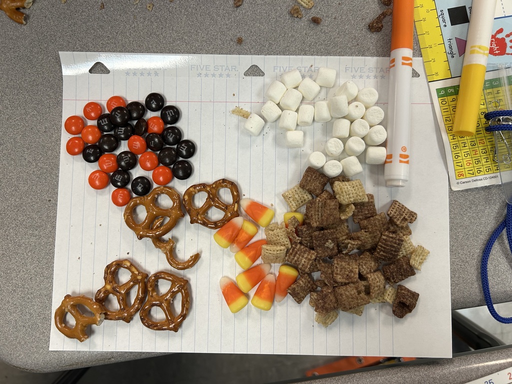 It’s Munch and Math time in Mrs. Bembenek’s class! Each student received a snack mix to sort, count, tally and compare. Math is delicious!!