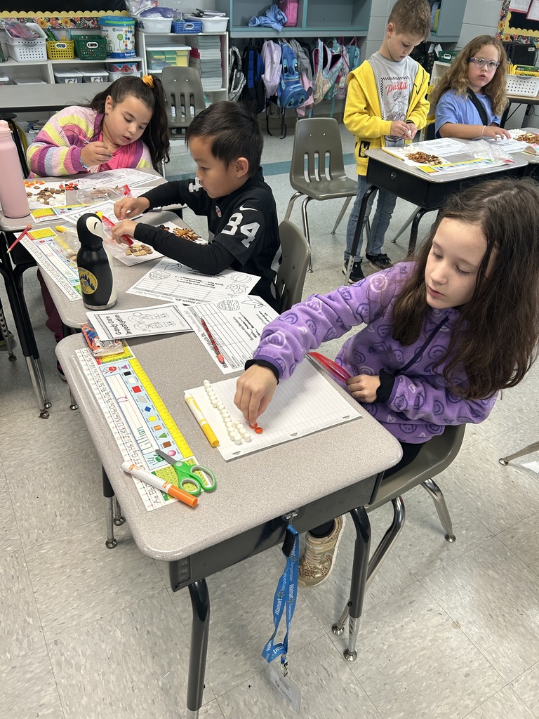 It’s Munch and Math time in Mrs. Bembenek’s class! Each student received a snack mix to sort, count, tally and compare. Math is delicious!!