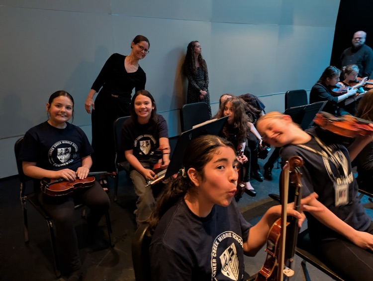 Orchestra students at a concert