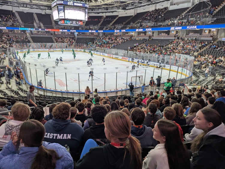 8th grades at the hockey game