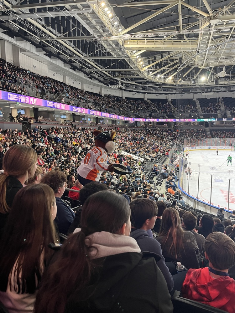 8th grades at the hockey game