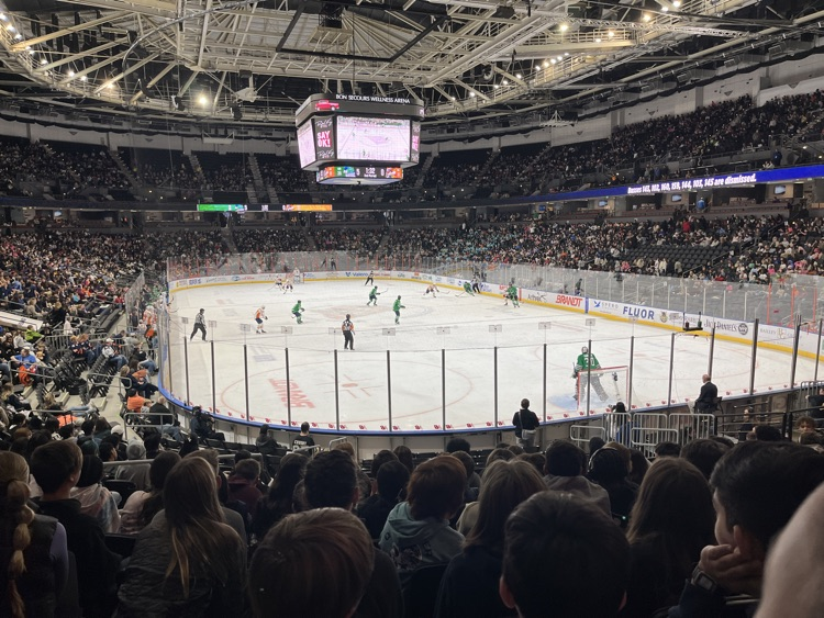 8th grades at the hockey game