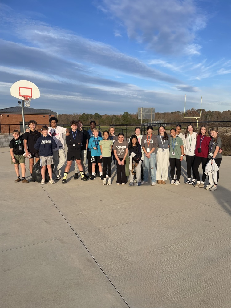 beta club members cleaning up