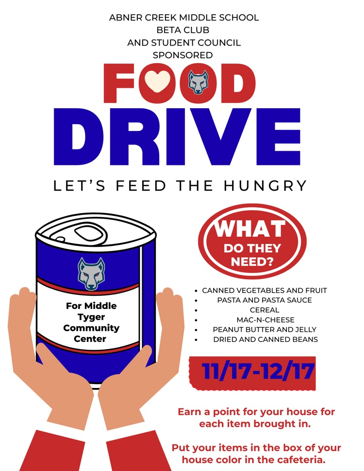 canned food drive poster