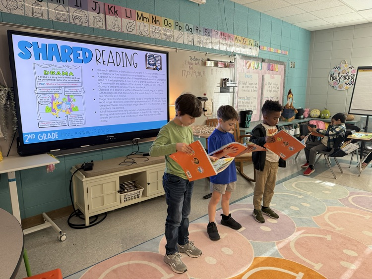 We were practicing our drama for shared reading