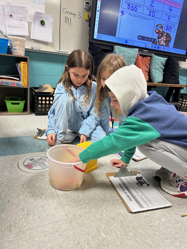Mrs. Cloonan's class reviewed place value by building turkey forts out of base ten blocks and determining the value of their completed fort.