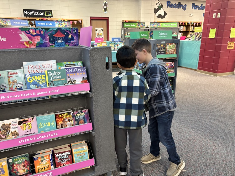 students in the book fair