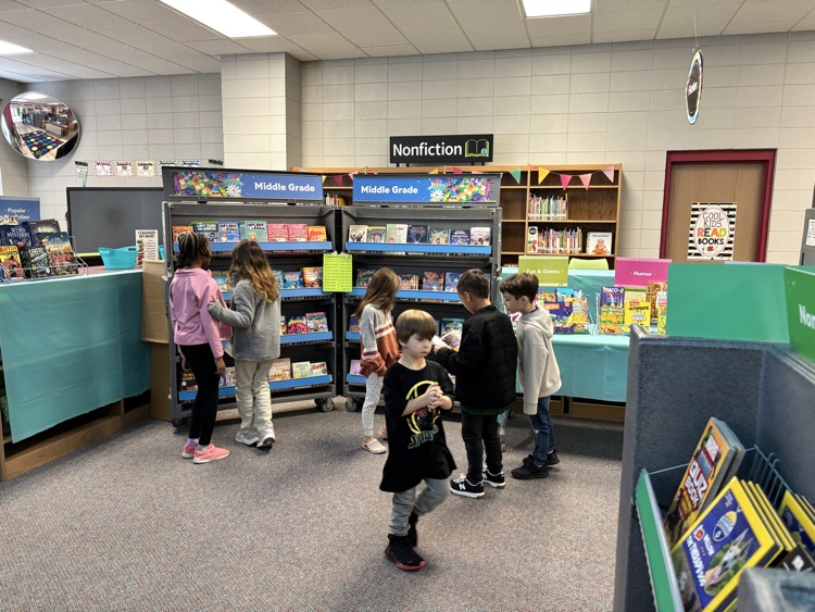 students in the book fair