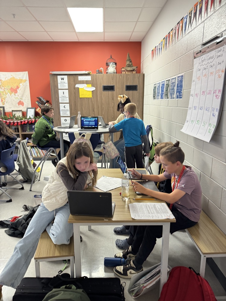 students working together 