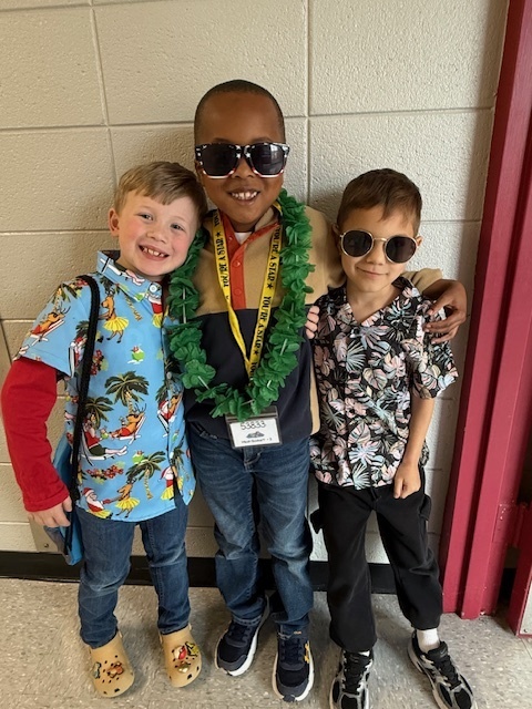 Students dressed for Christmas Vacation Day