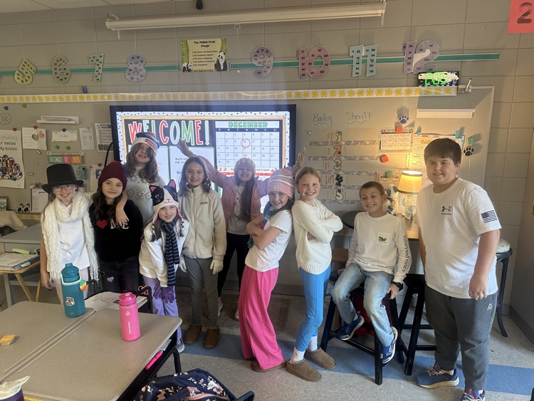 students dressed as snowmen