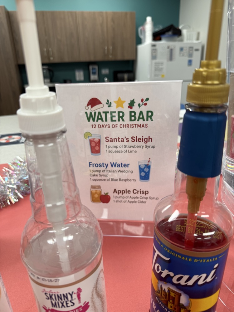water bar set up