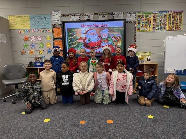 I t was a Merry Monday for Mrs. Wells' class!