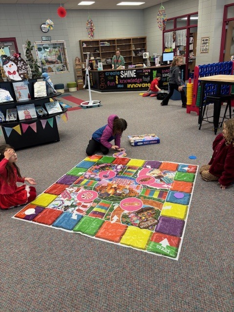 Students playing giant sized games