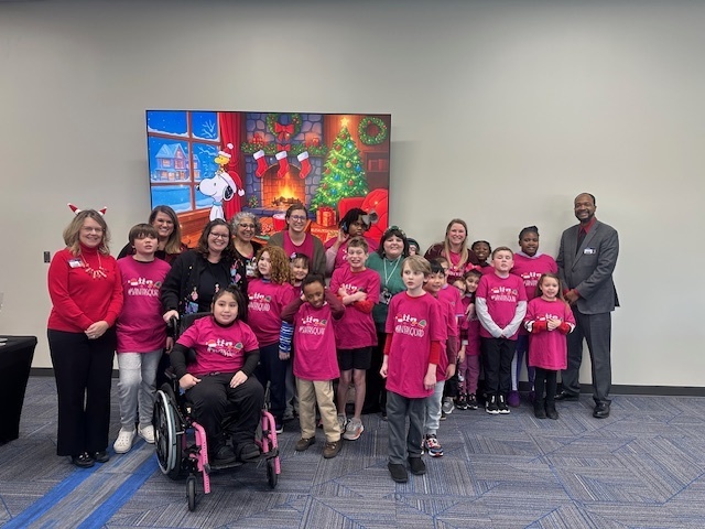 Ms. Taylor and Mrs. Cleveland’s did their annual Christmas Caroling at the District Office Christmas party. 