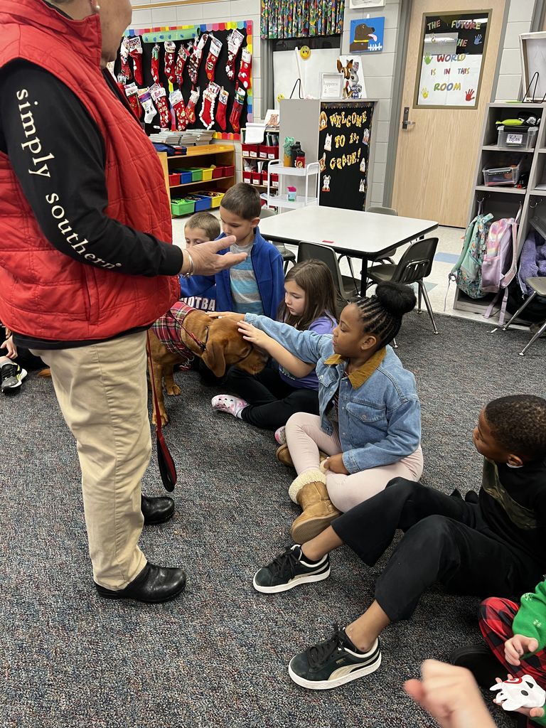 The Chaser Initiative visited Mrs. Edwards first grade. It was a great interactive program with a service dog