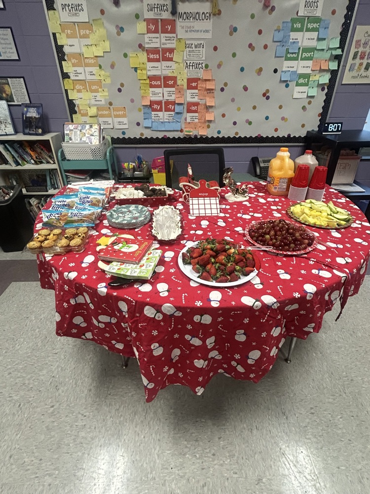 Holiday breakfast, sock exchange, and Polar Express day in Mrs. Sheriff’s classes. 
