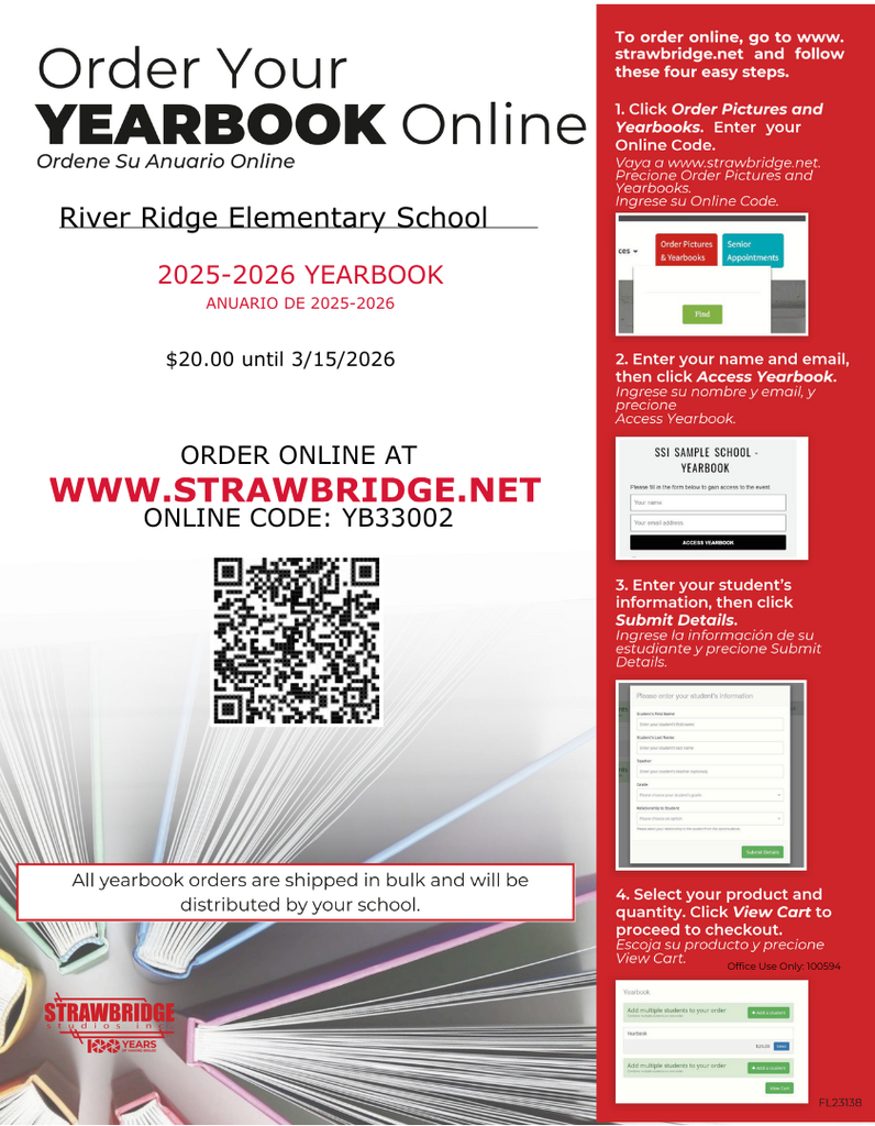 yearbook flyer with QR code