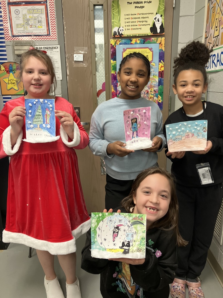 After the Holiday Card Contest judging was complete, Mrs. Goode's art students used their holiday card entries to create these amazing dioramas!  Love their holiday cheer!   